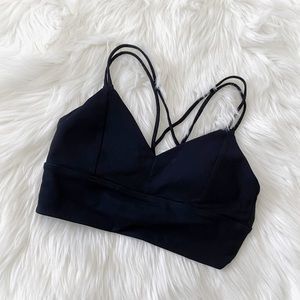 Forever 21 Black Strappy Crop Top